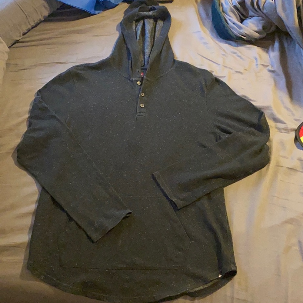 Quicksilver men’s dark Heather grey hoodie